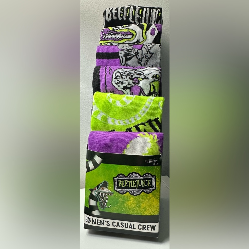 Beetlejuice men’s socks 6 pair